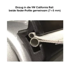 Buszelt-Kederadapter Outwell Befestigung-Adapter-Set Mit Doppelkeder 7-7+5 Mm -Dometic Verkaufs-Shop outwell einzug in die vw california rail beide keder profile gemeinsam 7 5 mm 1000 3 20116