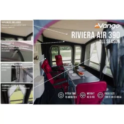 Aufblasbares Vorzelt Vango Riviera Air 390 Elements All Season -Dometic Verkaufs-Shop skyliner grosse fenster vango riviera air 390 elements all season wohnwagenzelt womo vorzelt 1000 8 24098