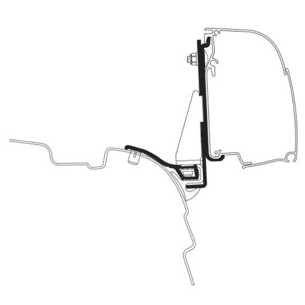 Thule 4200 Markisen-Adapter VW T5 / T6 Langer Radstand Mit Reimo Multi Rail 1 Thule 4200 Markisen-Adapter VW T5 / T6 Langer Radstand Mit Reimo Multi Rail