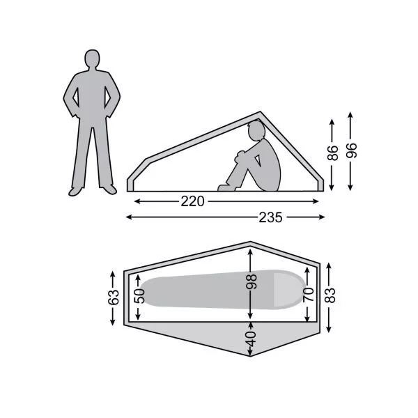 Trekkingzelt Nordisk Telemark 1 LW, Burnt Red 2 Trekkingzelt Nordisk Telemark 1 LW, Burnt Red – Bild 2